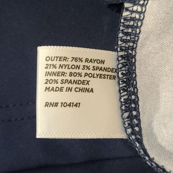 Lady Hagen 17" Tummy Control Skort Navy Print Women's Size Medium NWT - Picture 7 of 9